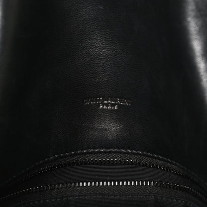 Saint Laurent Lambskin Quilted Small Loulou Puffer Monogram Chain Satchel Black 8 of 11