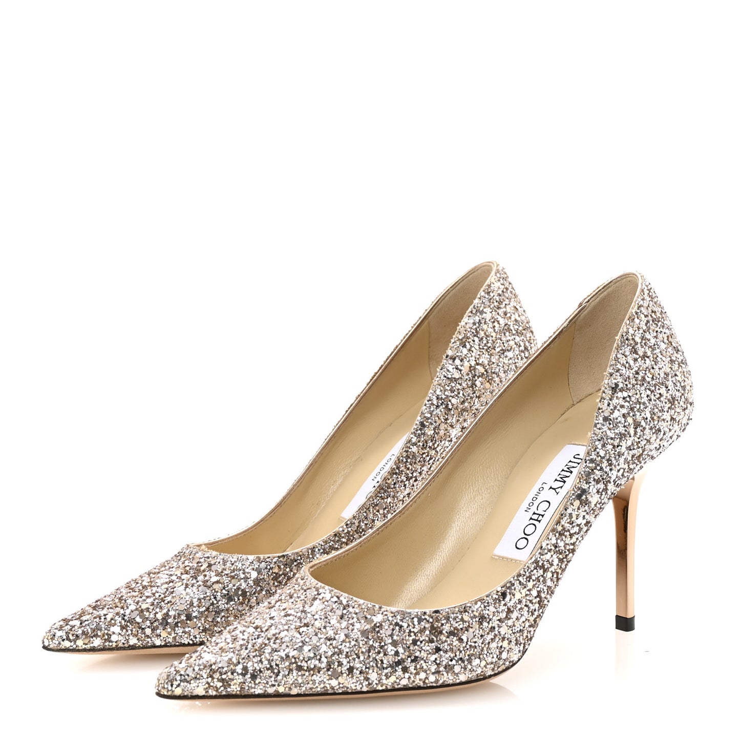 Coarse Glitter Fabric Agnes 85 Pumps 35.5 Ballet Pink
