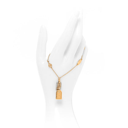Louis Vuitton Brass Nanogram Bracelet Silver Gold 2 of 7
