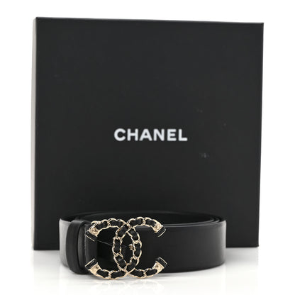 Chanel Calfskin CC Chain Belt 85 34 Black 6 of 6