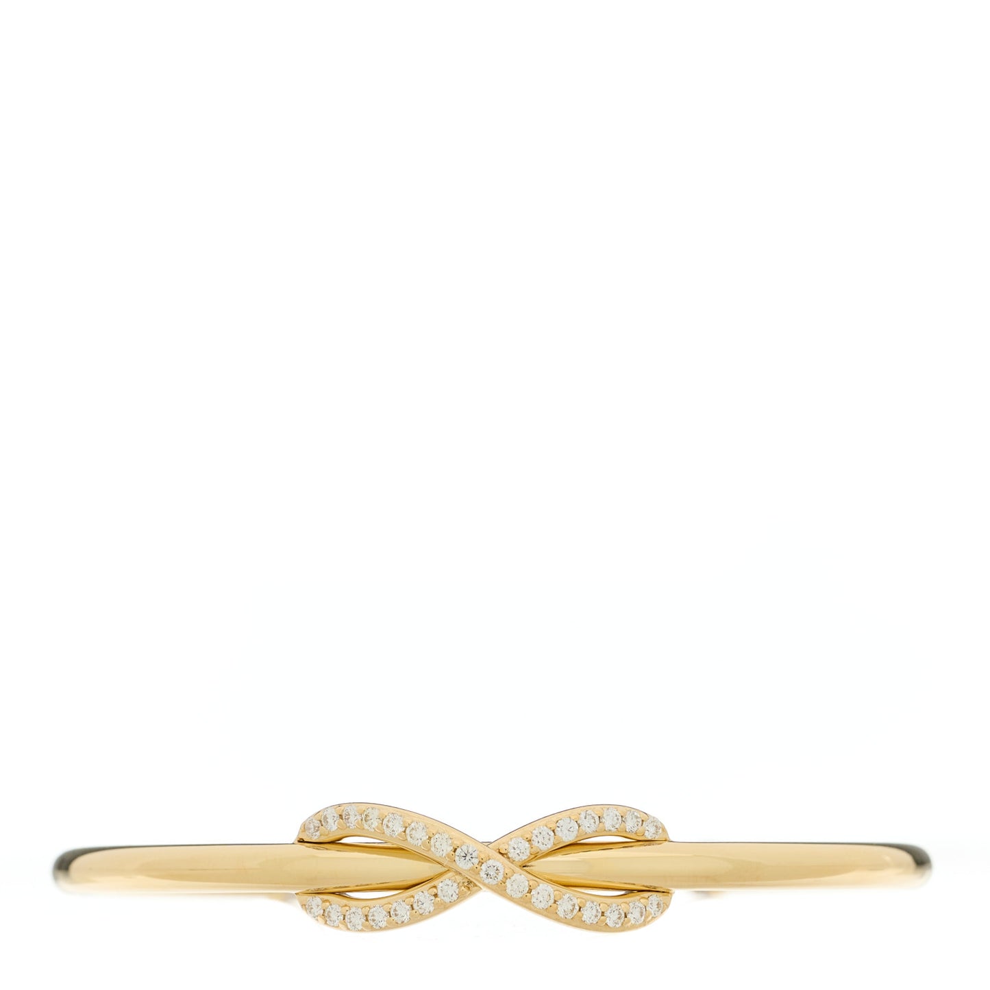 18K Yellow Gold Diamond Infinity Cuff Bracelet