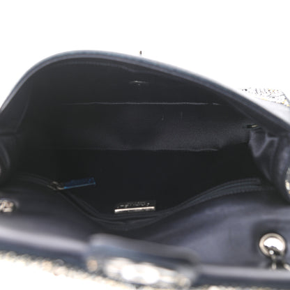 Chanel Oxidized Goatskin Strass Buonasera Medium Flap Dark Blue 5 of 10