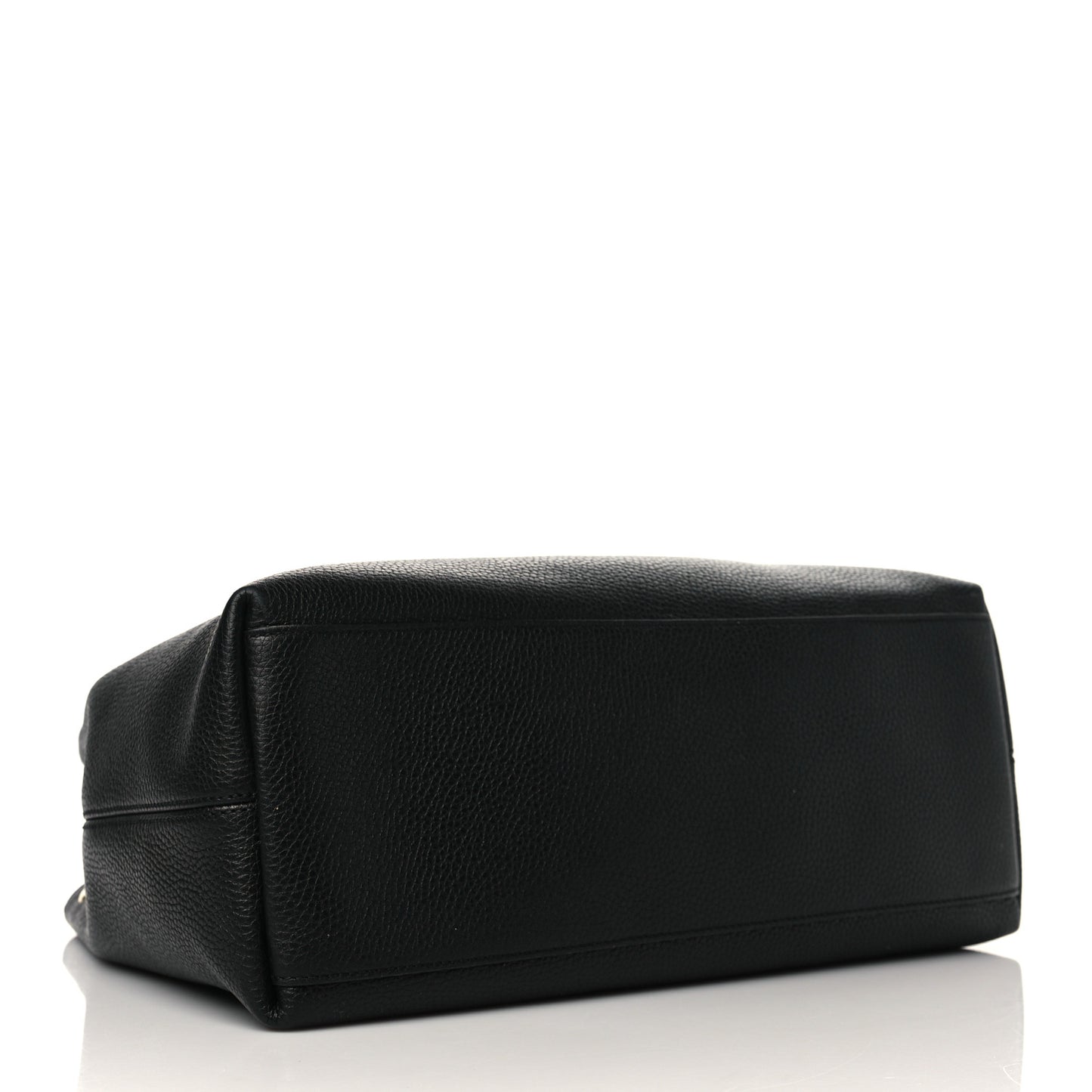 Pebbled Calfskin Medium Soho Chain Shoulder Bag Black