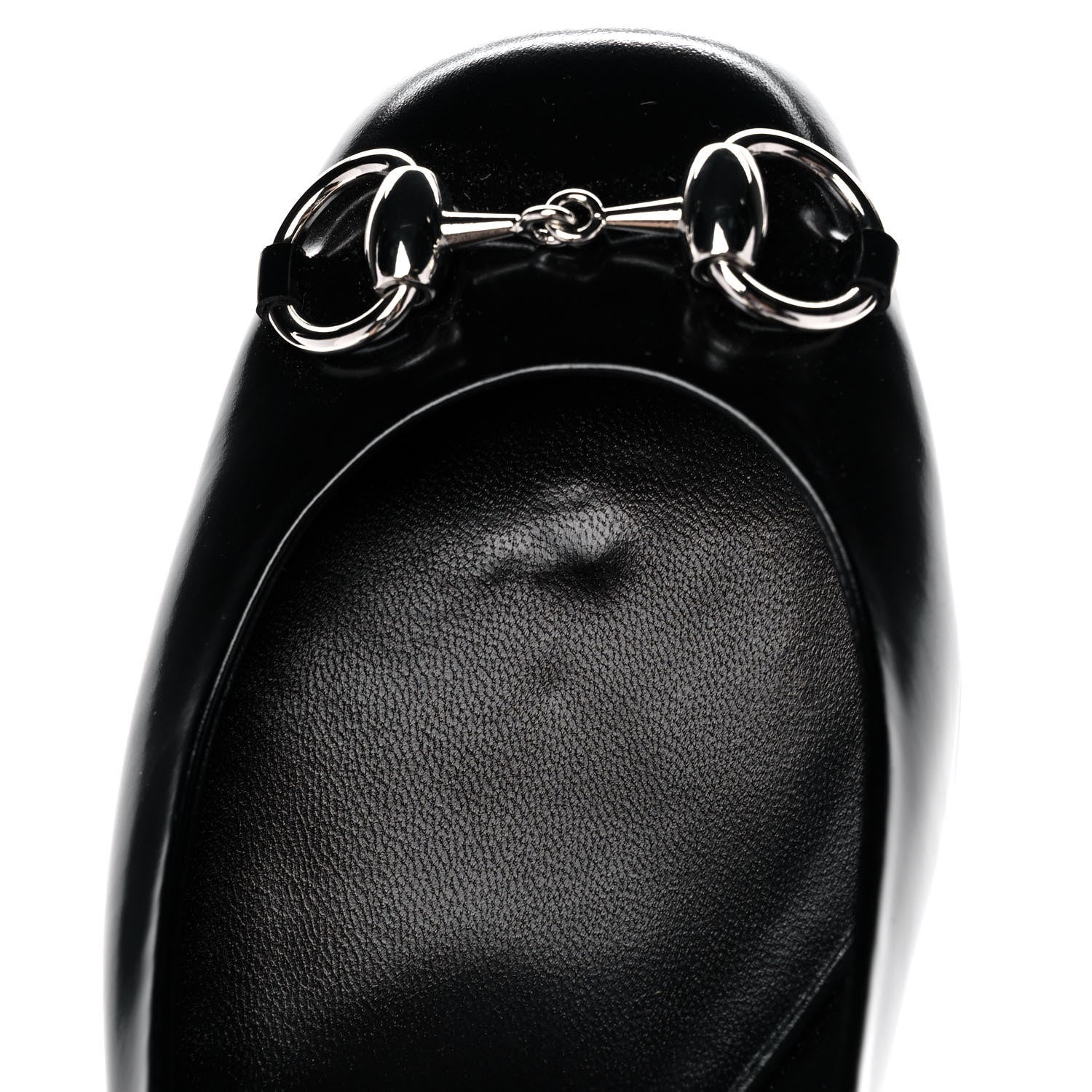 Gucci Regent Calfskin Horsebit Slingback Pumps 38 Black 9 of 11