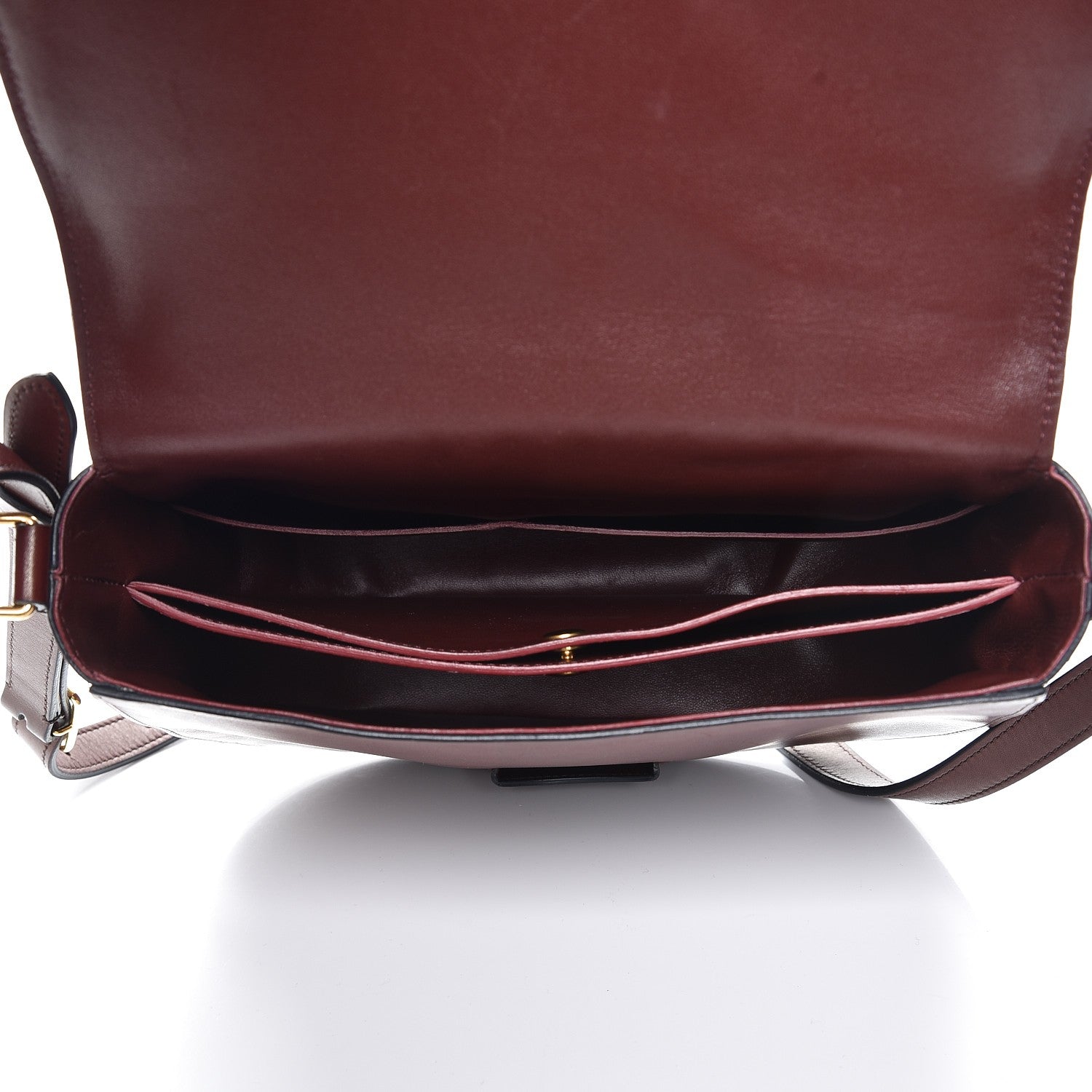 Celine Natural Calfskin Medium Trotteur Burgundy 5 of 7