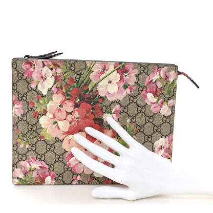 Gucci GG Supreme Monogram Blooms Large Cosmetic Case Beige Multicolor Dry Rose 2 of 7