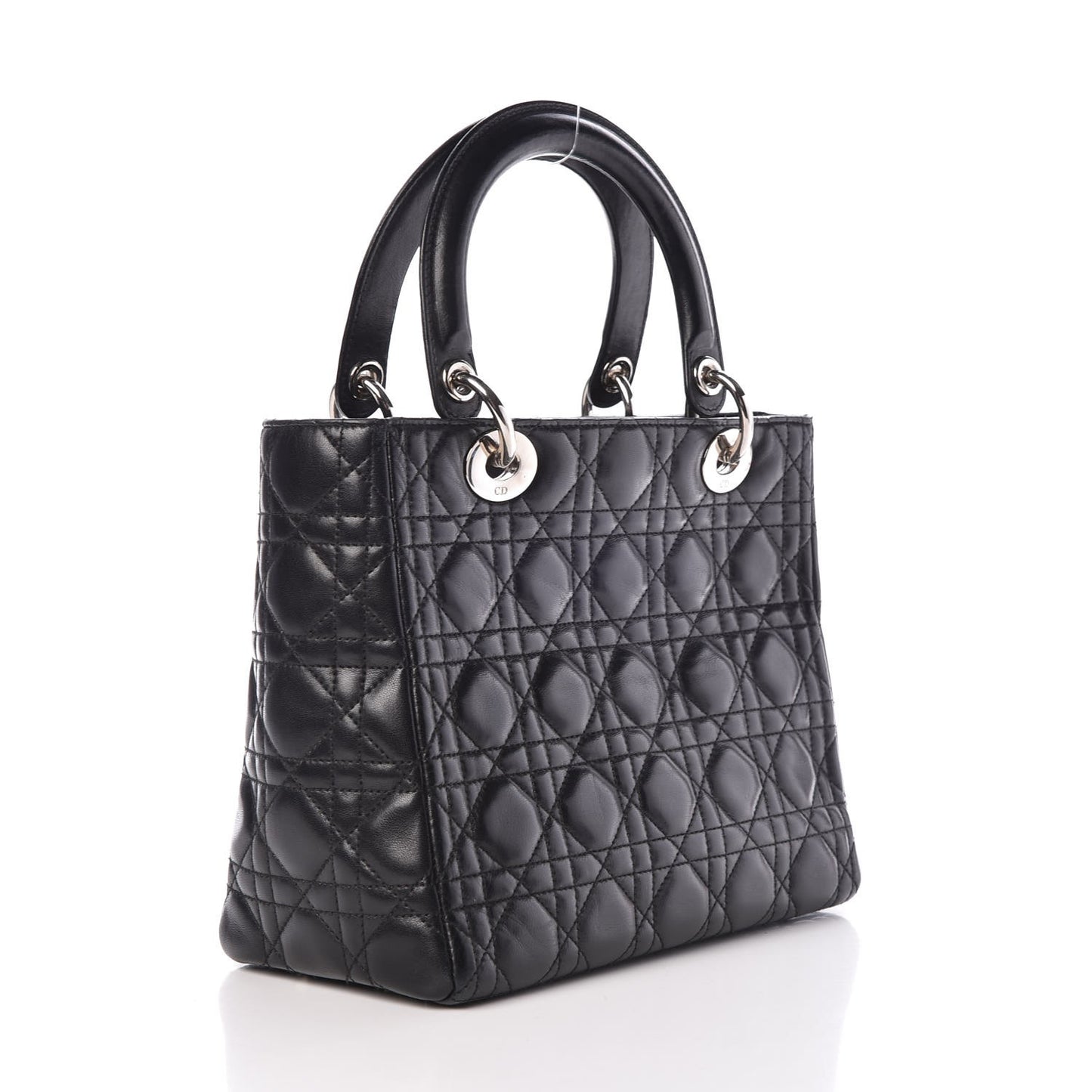 Lambskin Cannage Medium Lady Dior Black