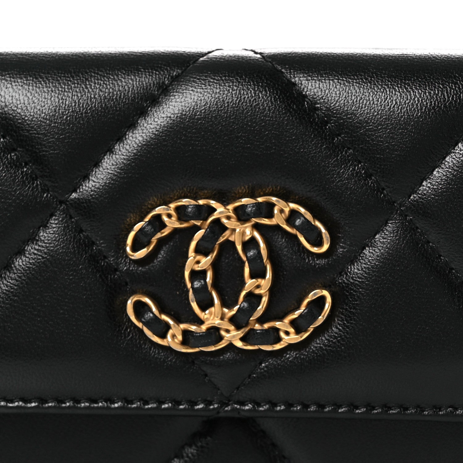 Chanel Lambskin Quilted Chanel 19 Flap Belt Bag Black 17 of 27