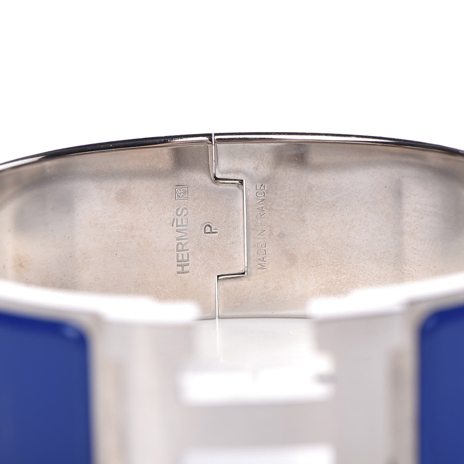 Hermes Enamel Wide Clic Clac H Bracelet PM Bleu Electrique 4 of 5