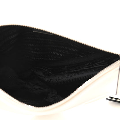 Prada Grace Lux Triangle Shoulder Bag White 6 of 11