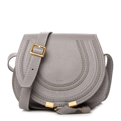 Chloe Calfskin Mini Marcie Round Crossbody Bag Cashmere Grey 1 of 10