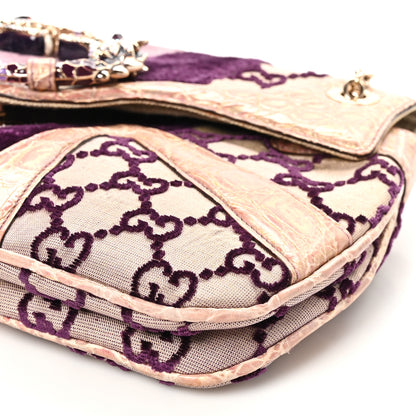 Tom Ford Velvet Monogram Crocodile Tom Ford Jeweled Dragon Shoulder Bag Purple 10 of 10
