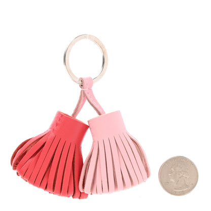 Hermes Lambskin Carmen Uno-Dos Key Holder Rose Sakura Bougainvillea 2 of 5