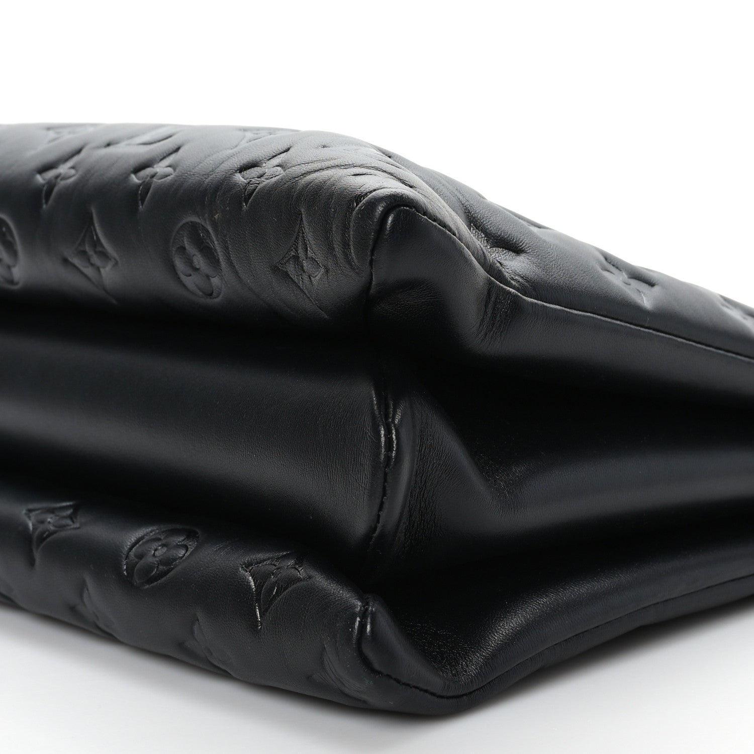 Louis Vuitton Lambskin Embossed Monogram Coussin MM Black 9 of 9