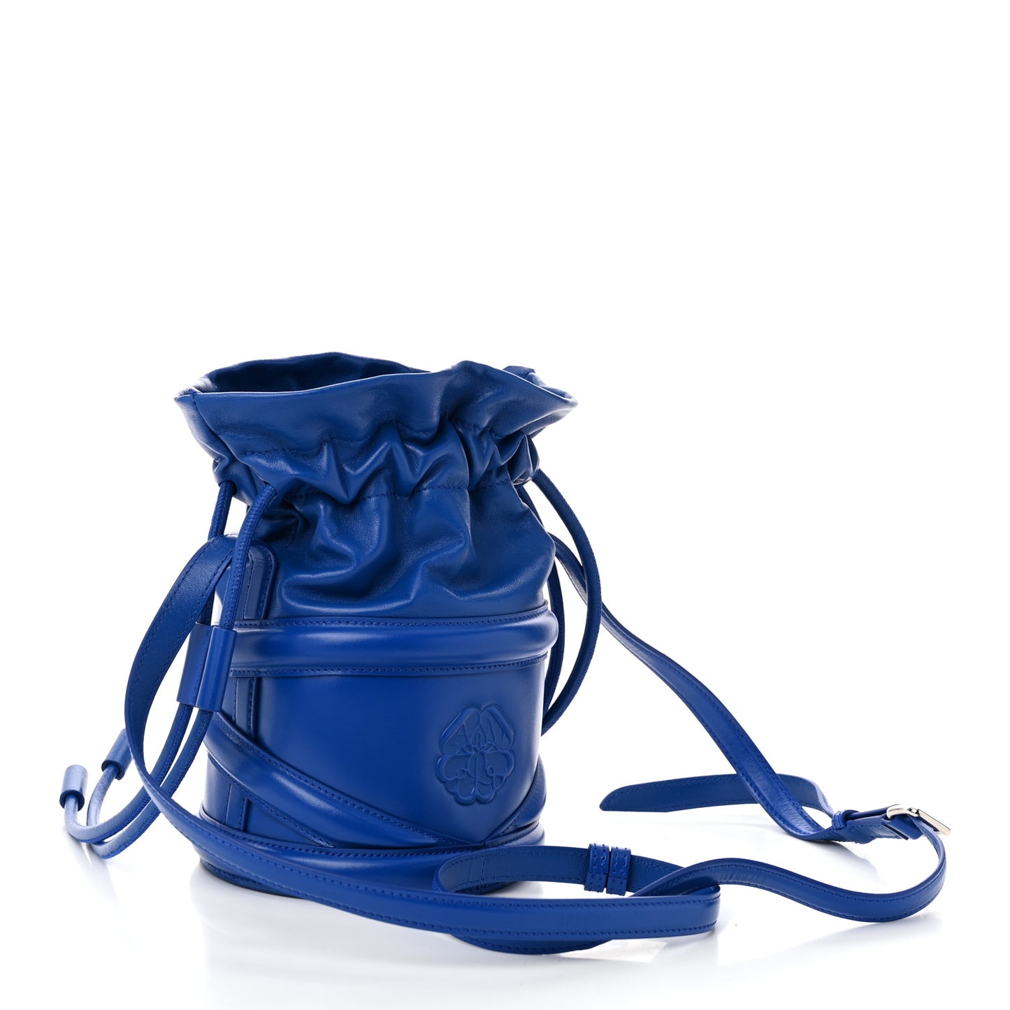 Calfskin The Soft Curve Drawstring Bag Blue