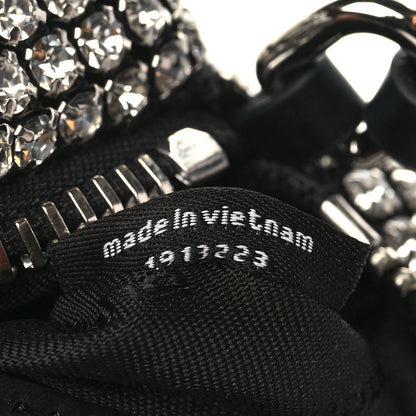 Alexander Wang Mesh Crystal Rhinestone Mini Heiress Pouch Black Silver 7 of 10