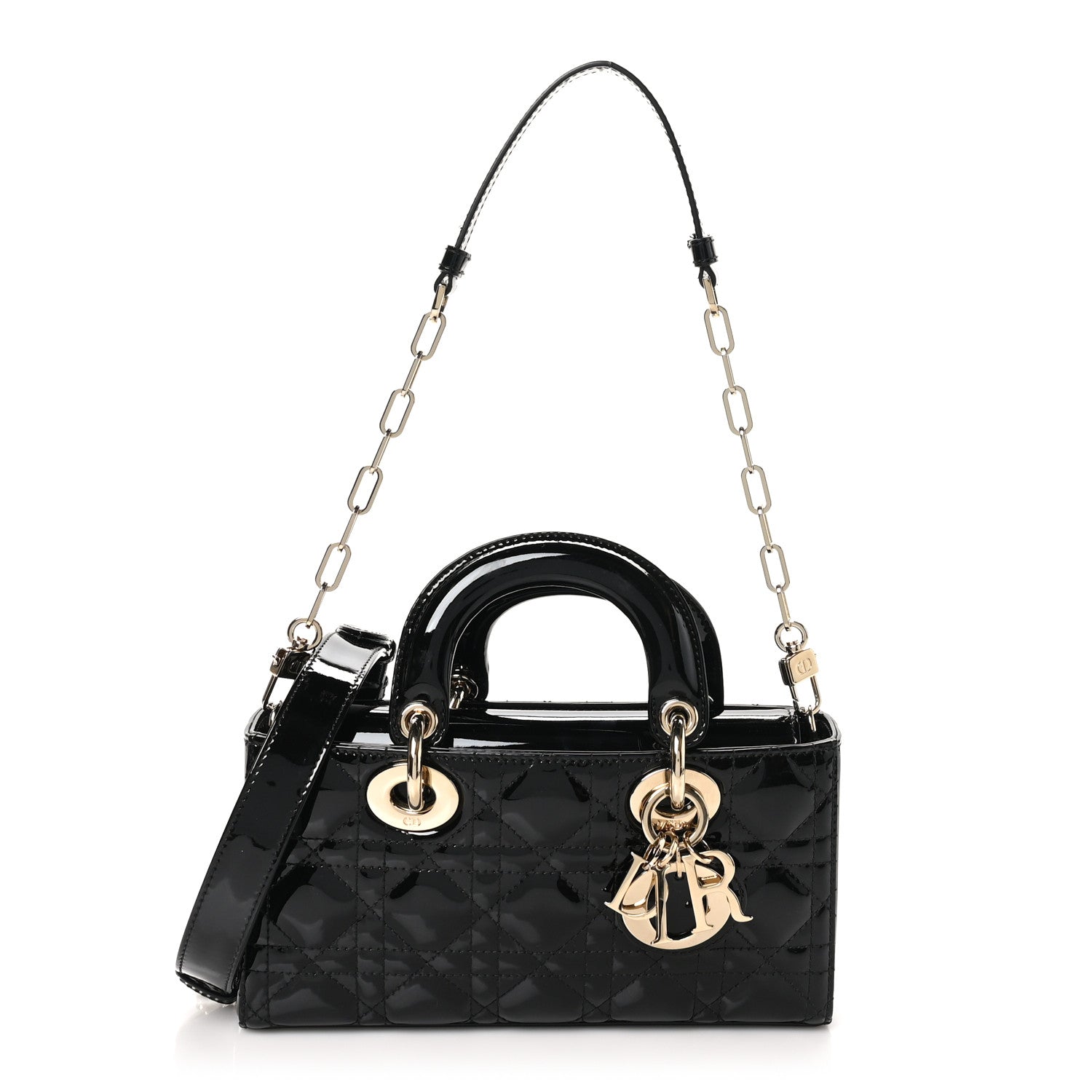 Christian Dior Patent Cannage Small Lady D-Joy Black 1 of 9