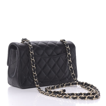 Chanel Lambskin Quilted Mini Rectangular Flap Black 3 of 11