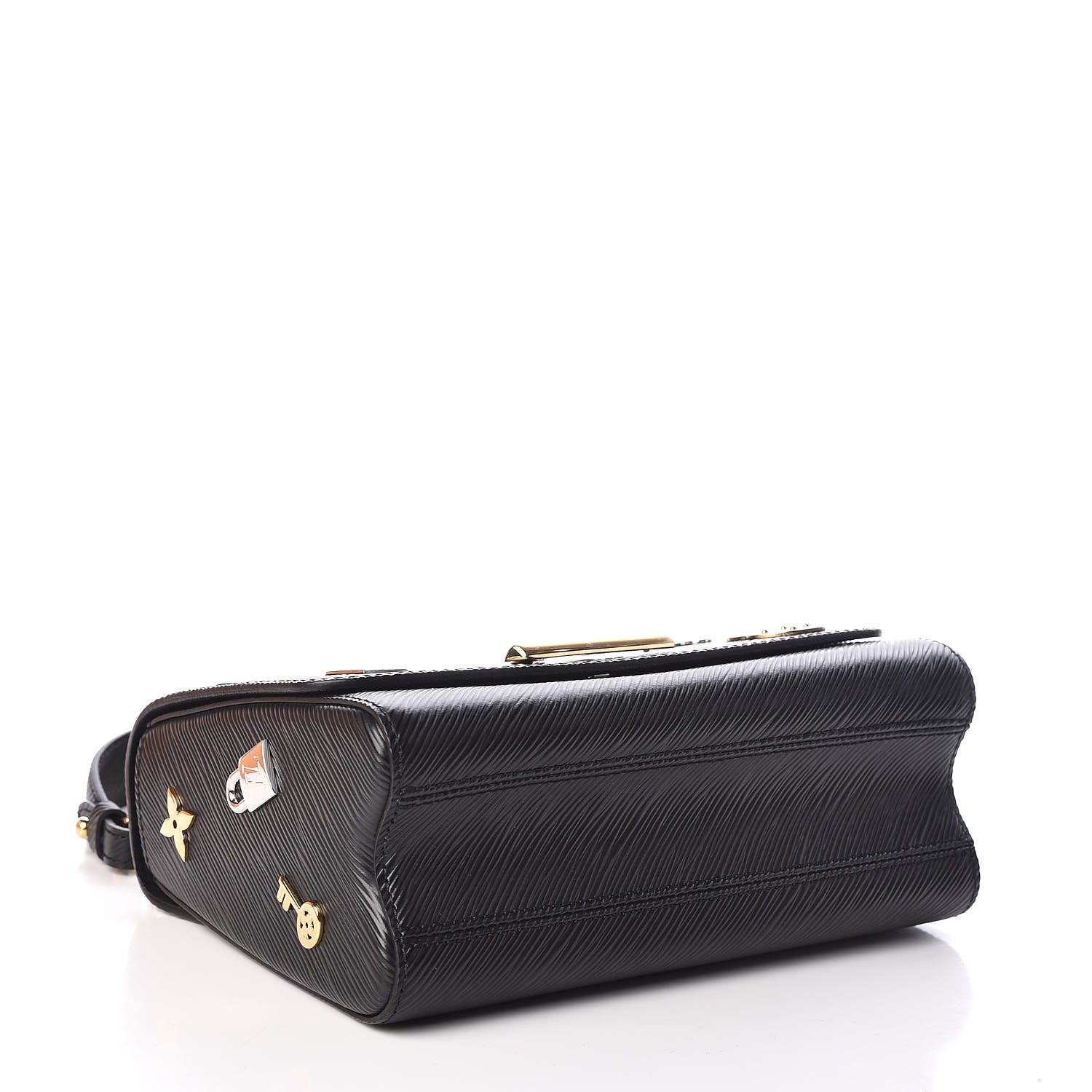 Louis Vuitton Epi Love Lock Twist Shoulder Bag MM Black 4 of 10