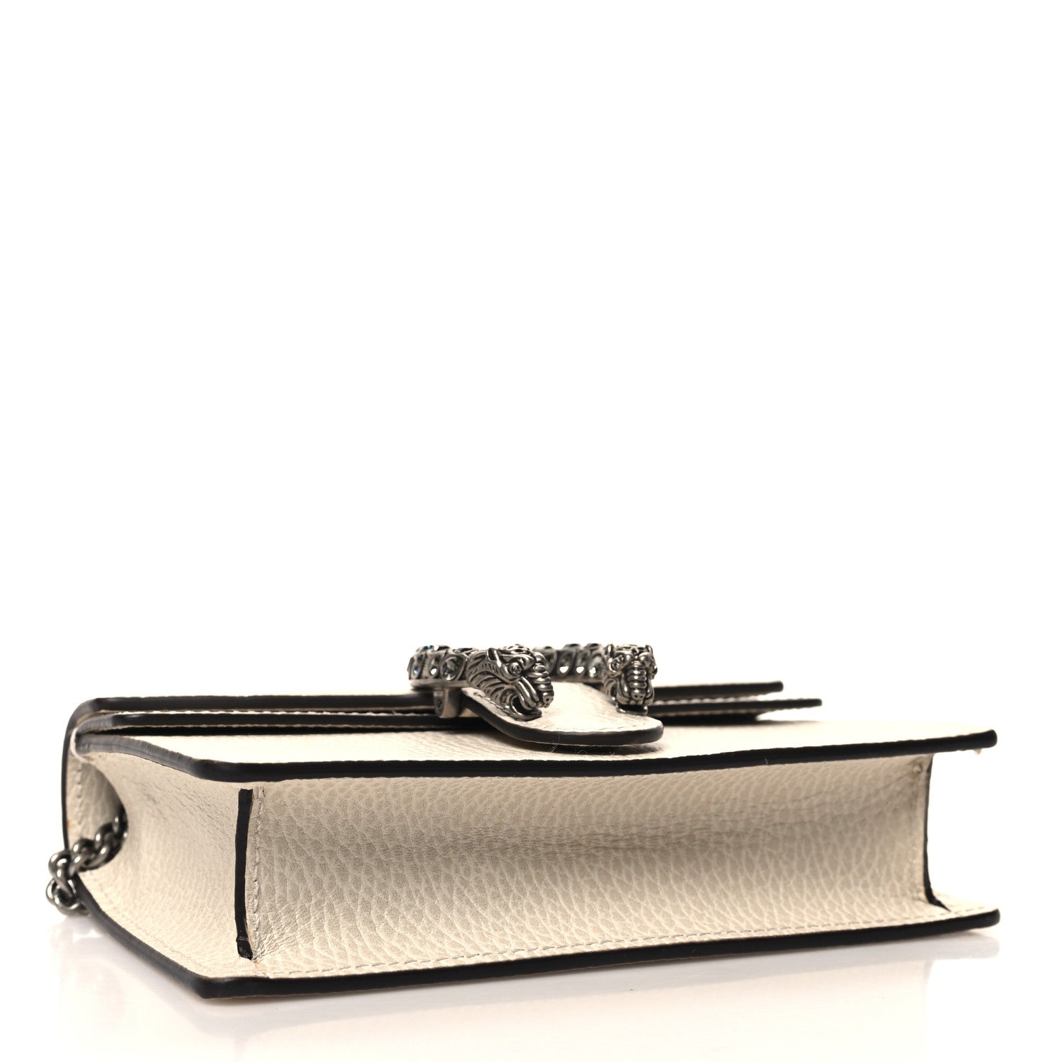 Gucci Dollar Calfskin Crystal Super Mini Dionysus Shoulder Bag Mystic White Black Diamond 4 of 9