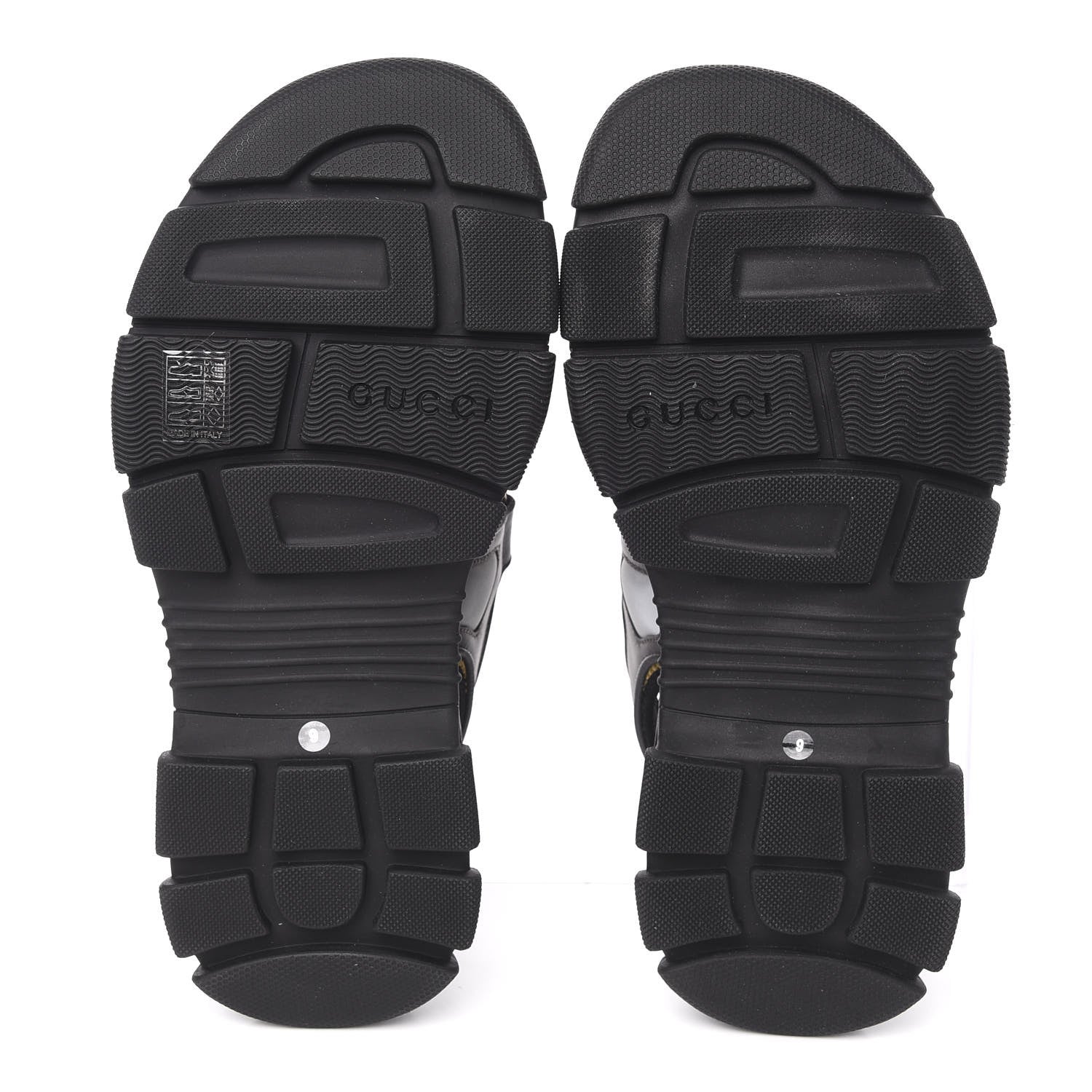 Gucci X SEGA Nappa Mesh Mens Aguru Sandals 9 Loess Black 5 of 9