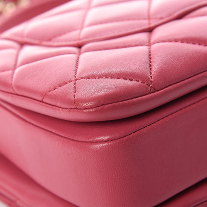 Chanel Lambskin Quilted Small Trendy CC Dual Handle Bag Dark Pink 12 of 13