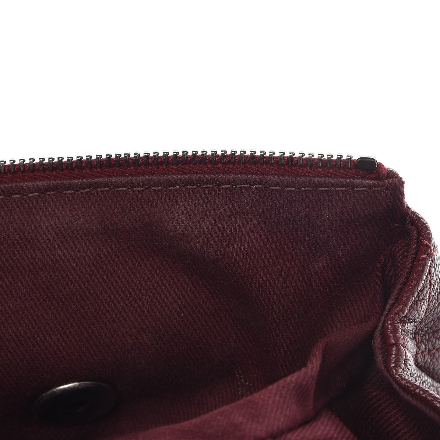 Goatskin Quilted CC Waiter Crossbody Burgundy