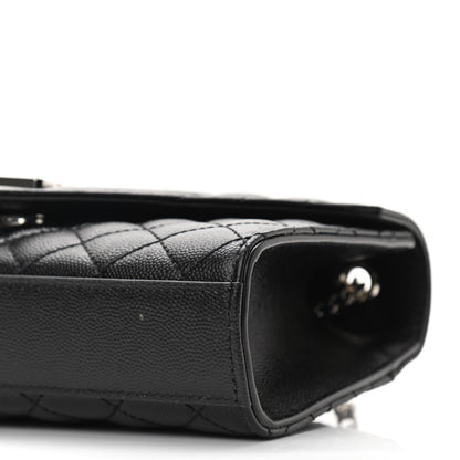 Saint Laurent Grain De Poudre Textured Mixed Matelasse Triquilt Small Monogram Satchel Black 9 of 9
