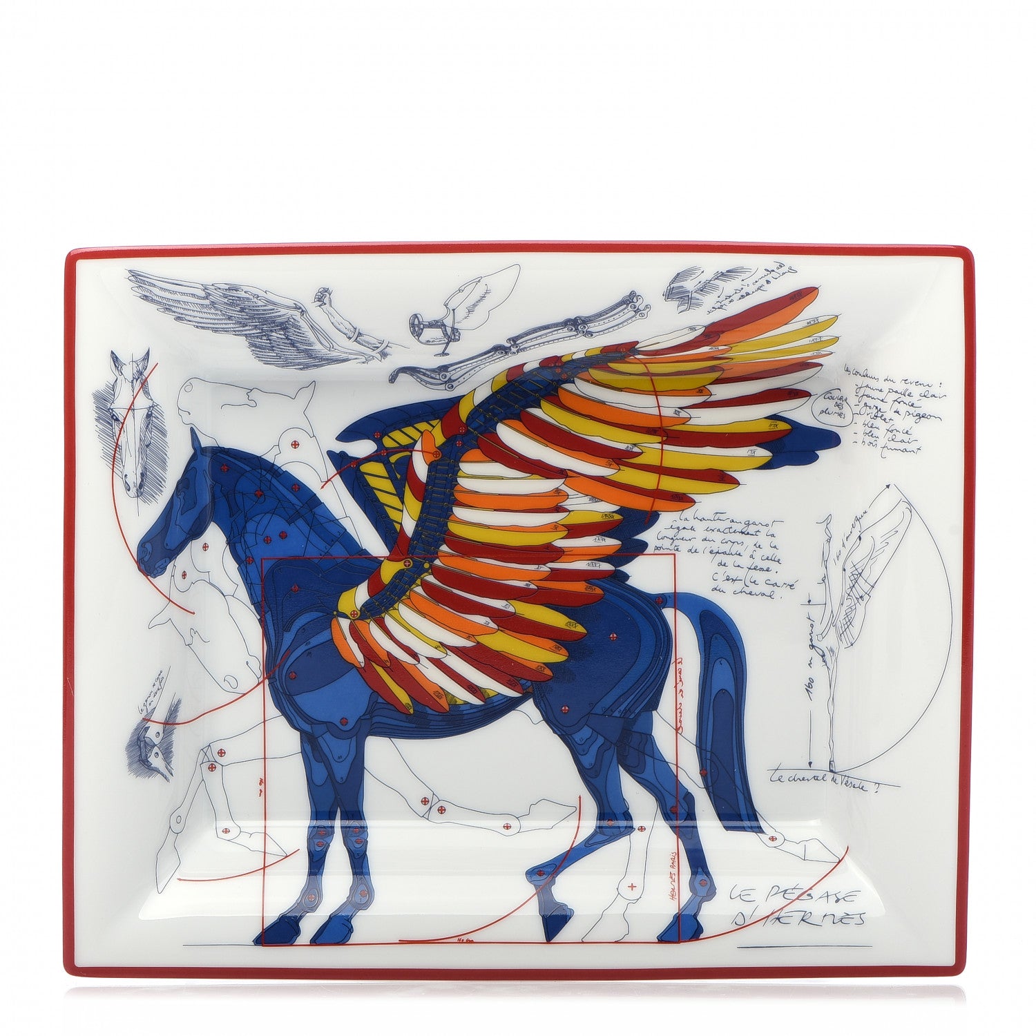 Hermes Porcelain Pegase Change Tray Anis Outremer 1 of 5