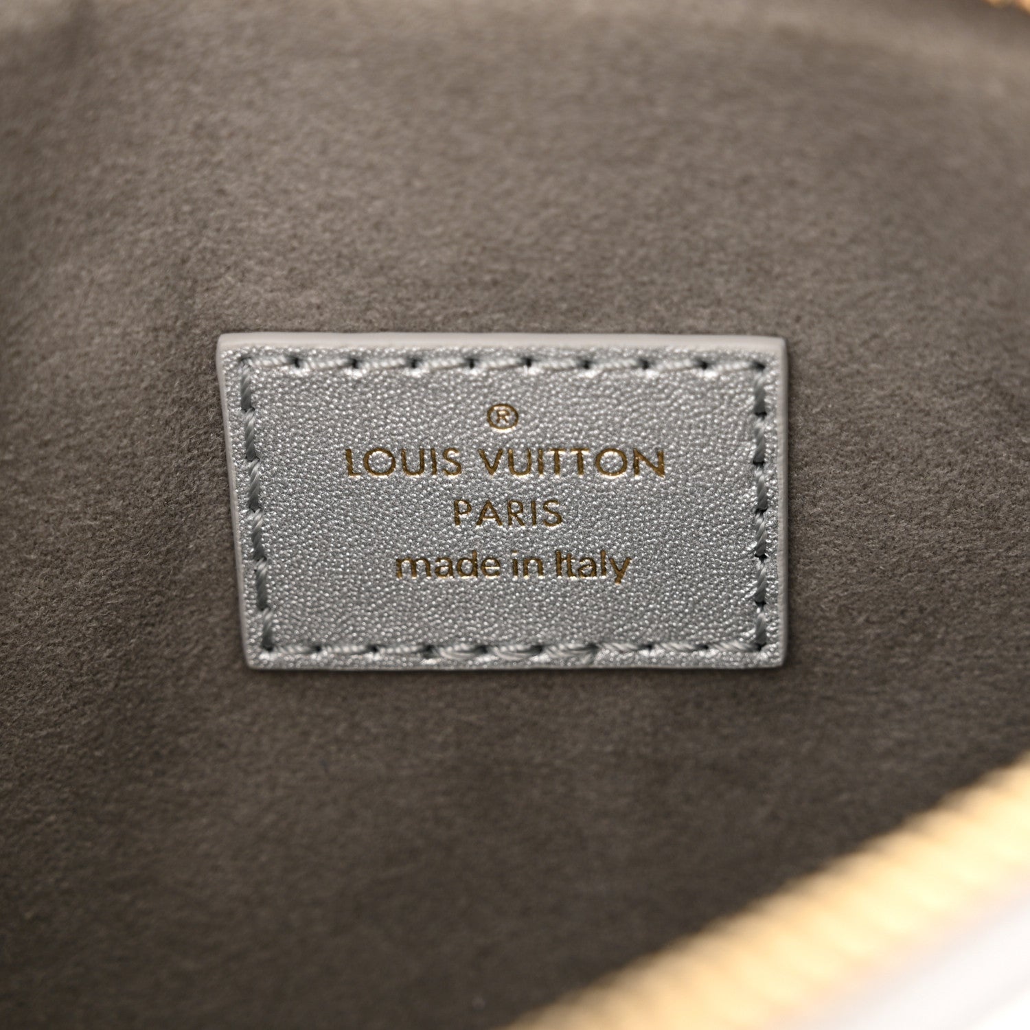 Louis Vuitton Lambskin Embossed Monogram Coussin BB Silver 6 of 10