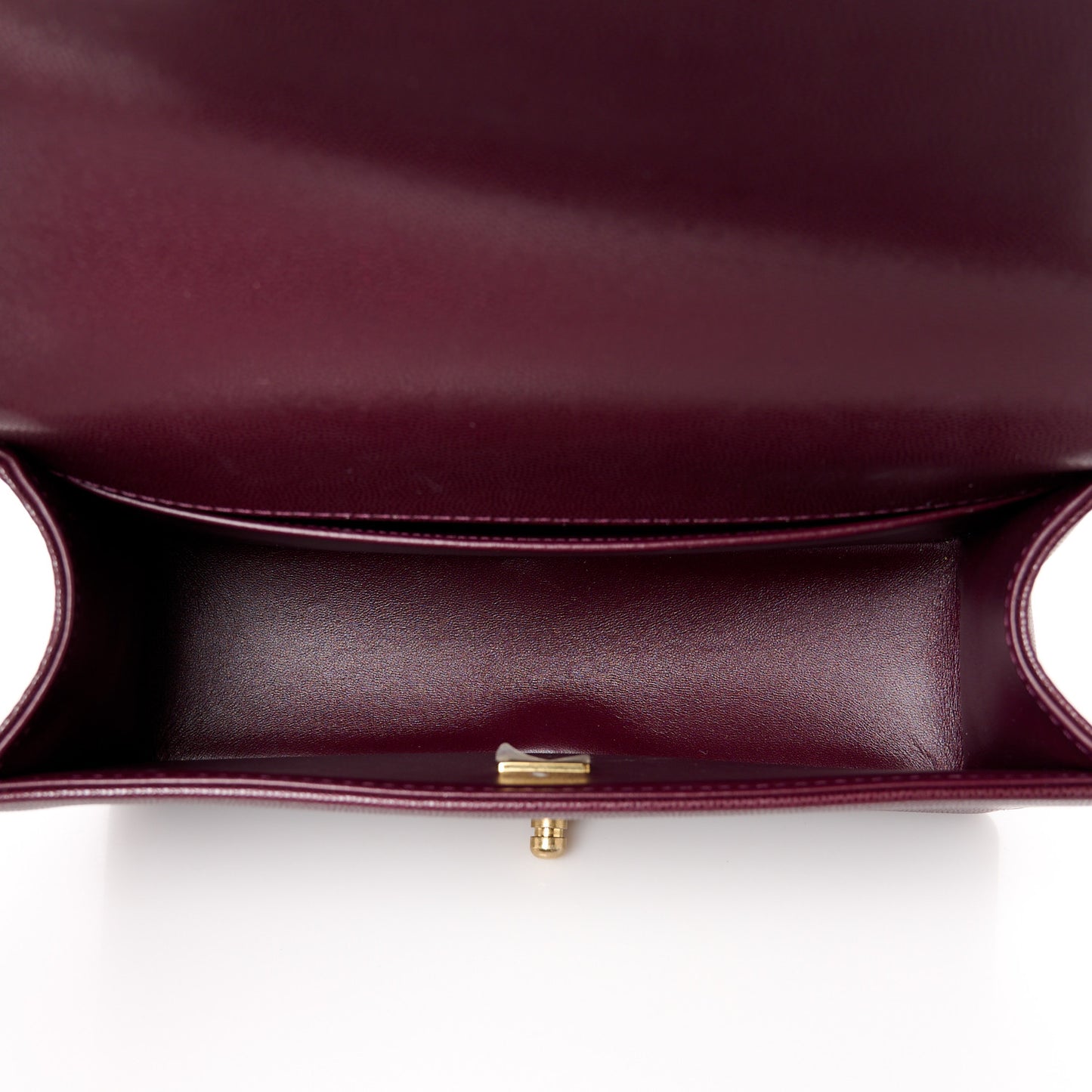 Caviar Quilted Medium Top Handle Boy Flap Burgundy