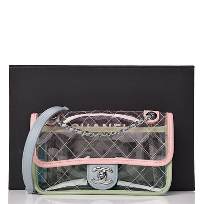 Chanel Lambskin PVC Quilted Mini Coco Splash Flap Blue Green 10 of 10
