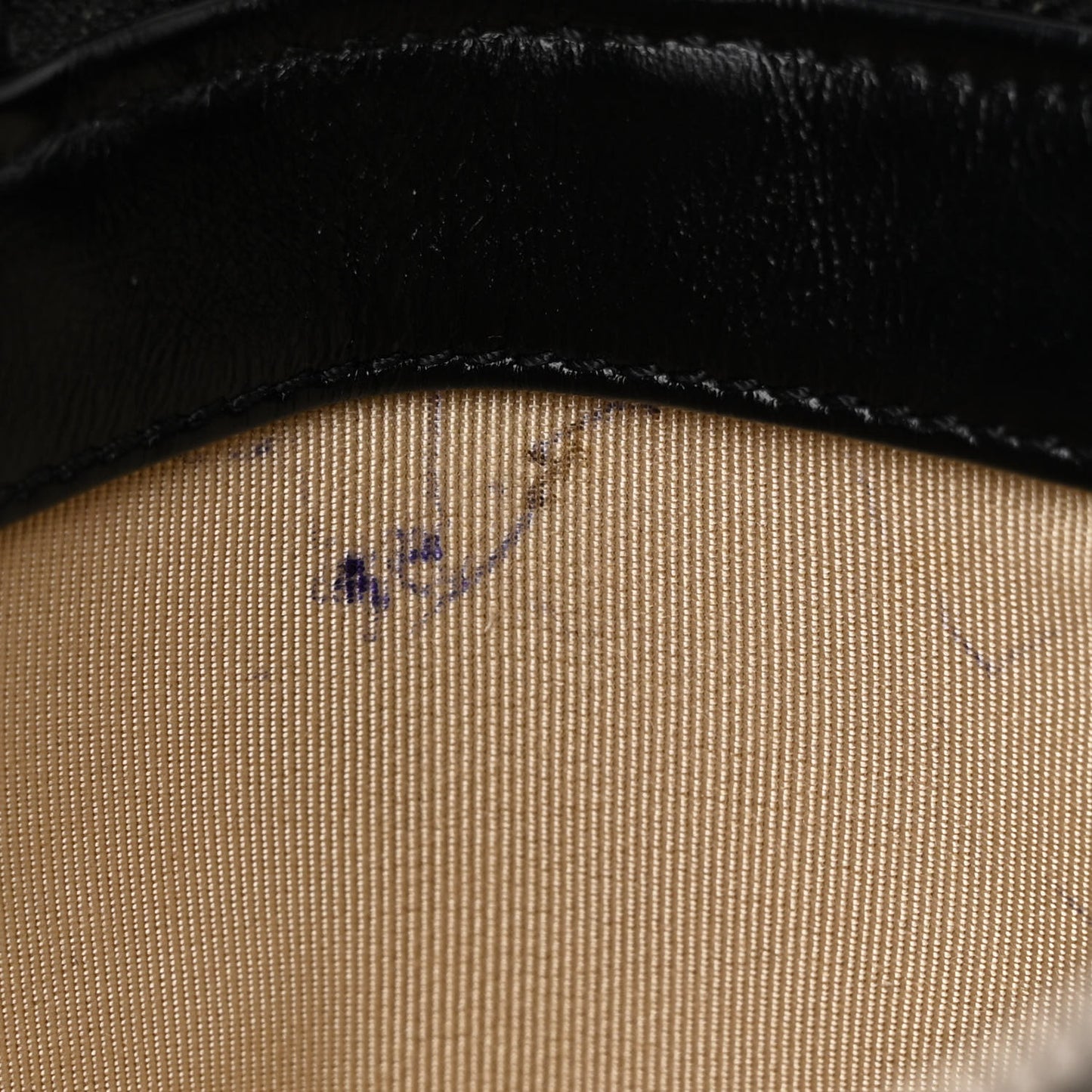 Calfskin Raffia Small Vanity Case Bag Black Beige