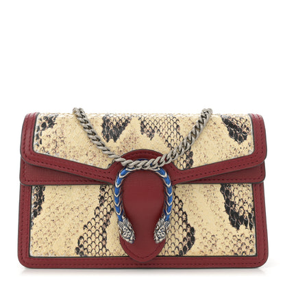 Gucci Snakeskin Azalea Calfskin Enamel Super Mini Dionysus Shoulder Bag New Rock New Cherry Red Electric Blue 1 of 9