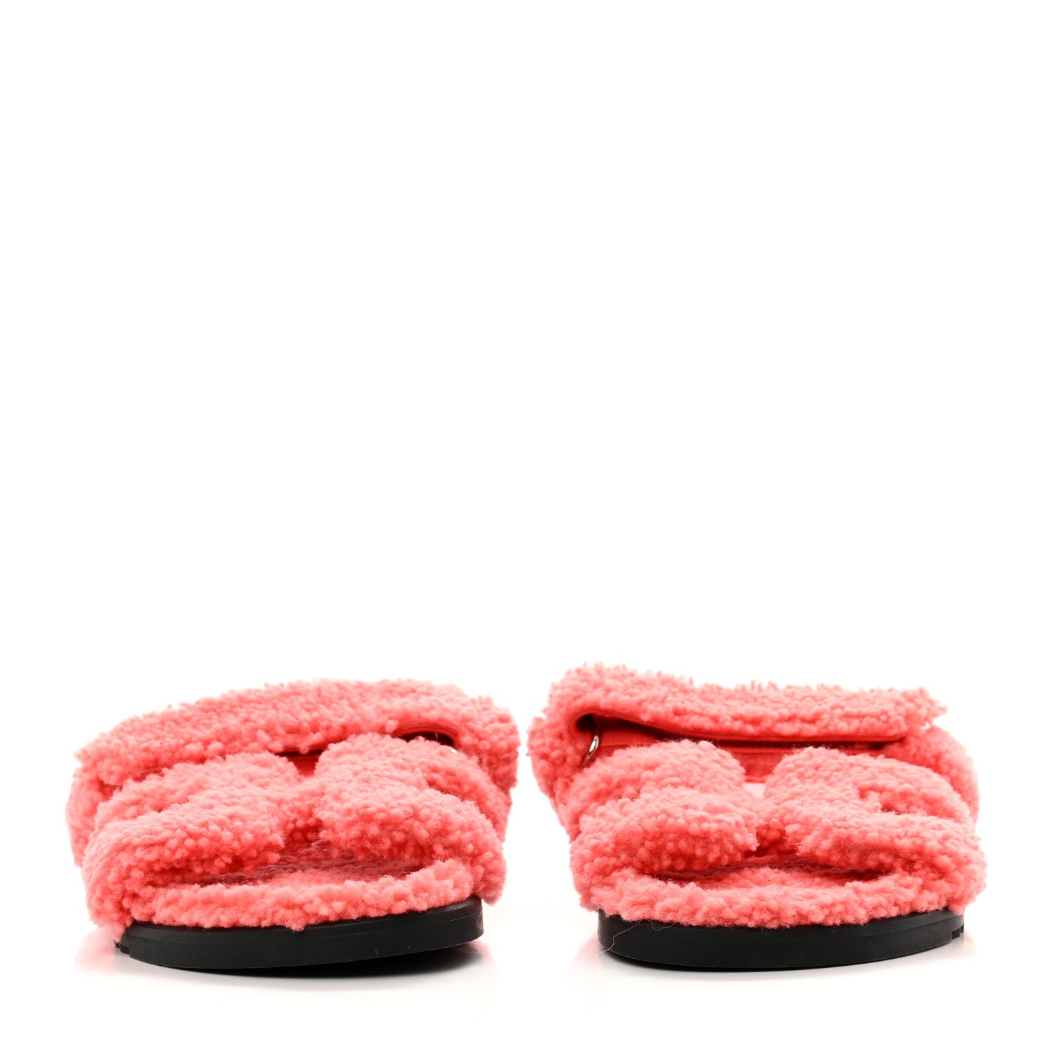 Hermes Woolskin Womens Chypre Sandals 41 Rose Du Desert 2 of 7