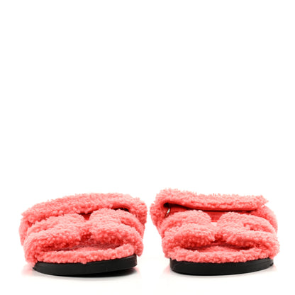 Hermes Woolskin Womens Chypre Sandals 41 Rose Du Desert 2 of 7