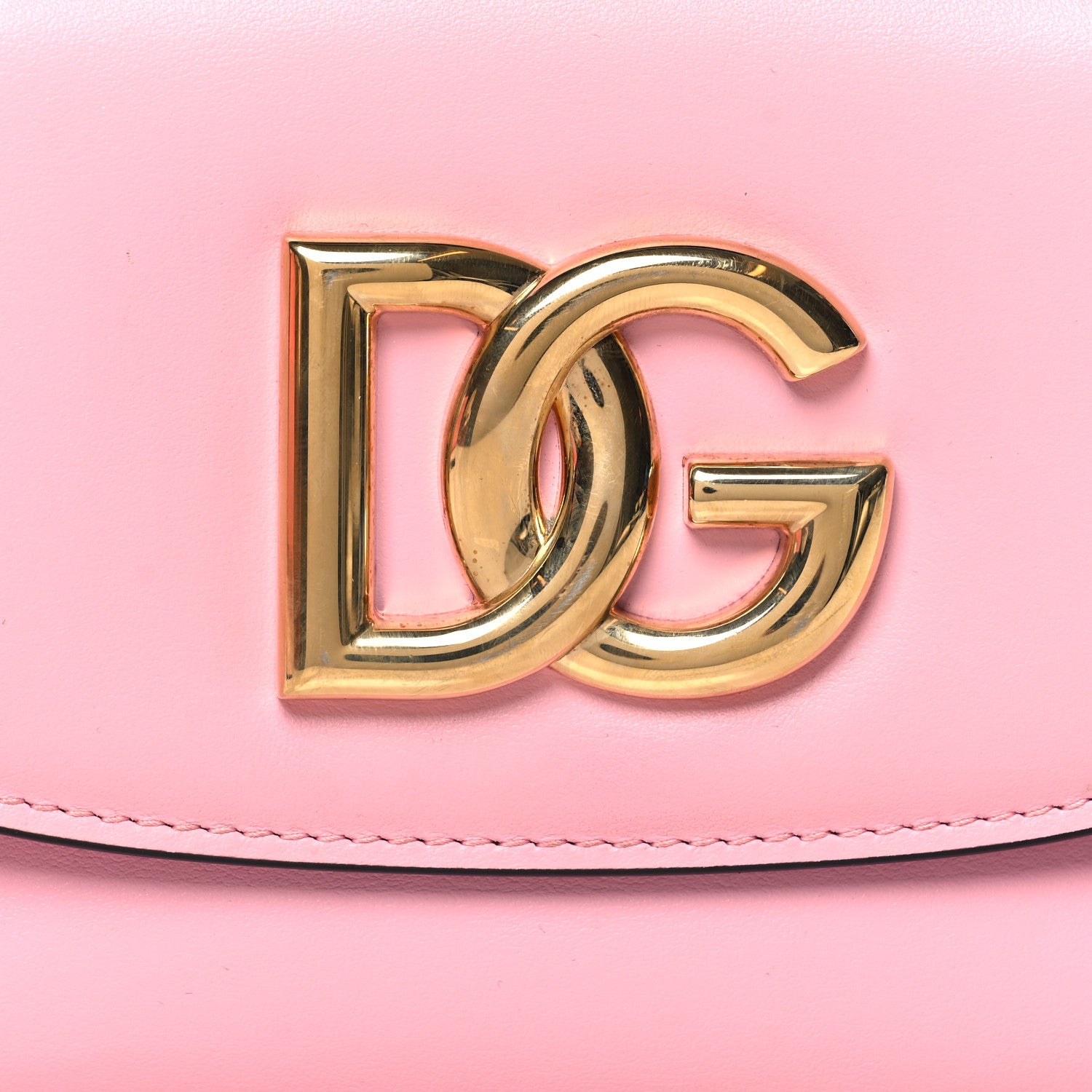 Dolce & Gabbana Calfskin 3.5 Flap Crossbody Bag Pink 7 of 9