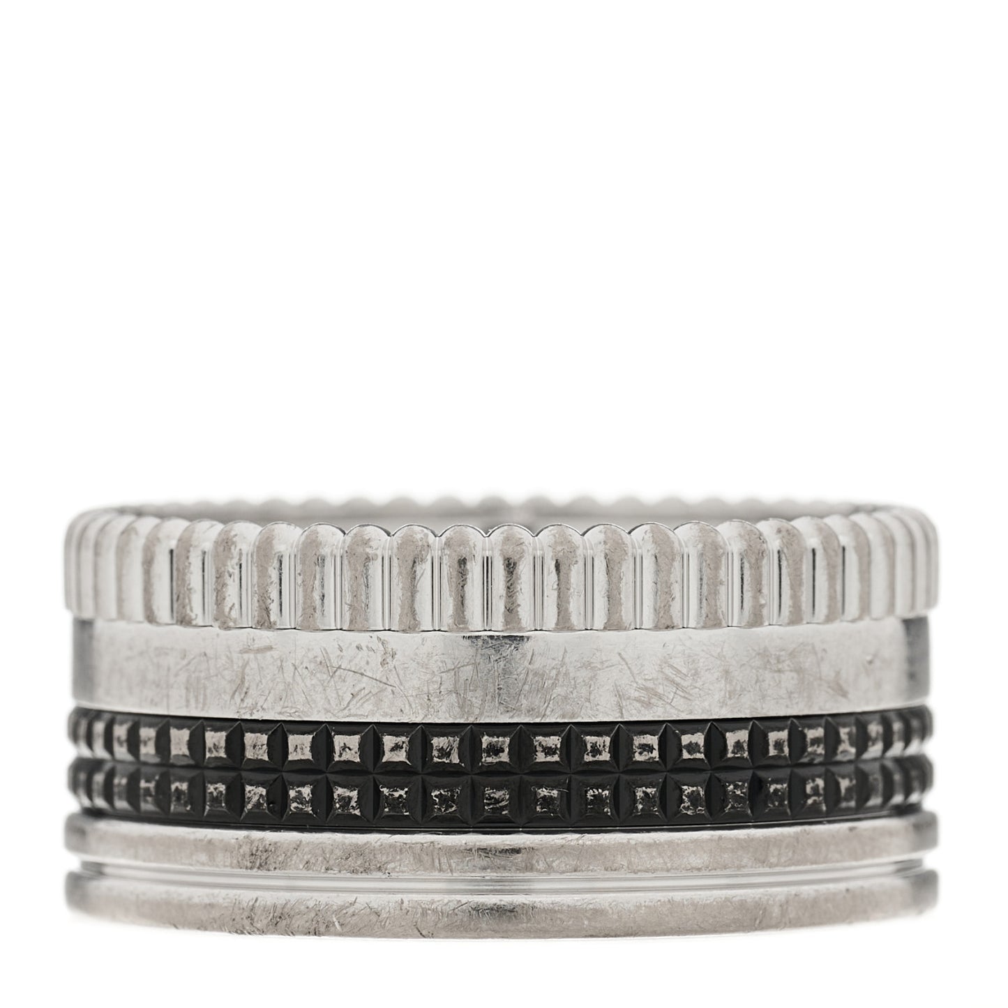 18K White Gold PVD Large Quatre Classique Ring 69 12.5