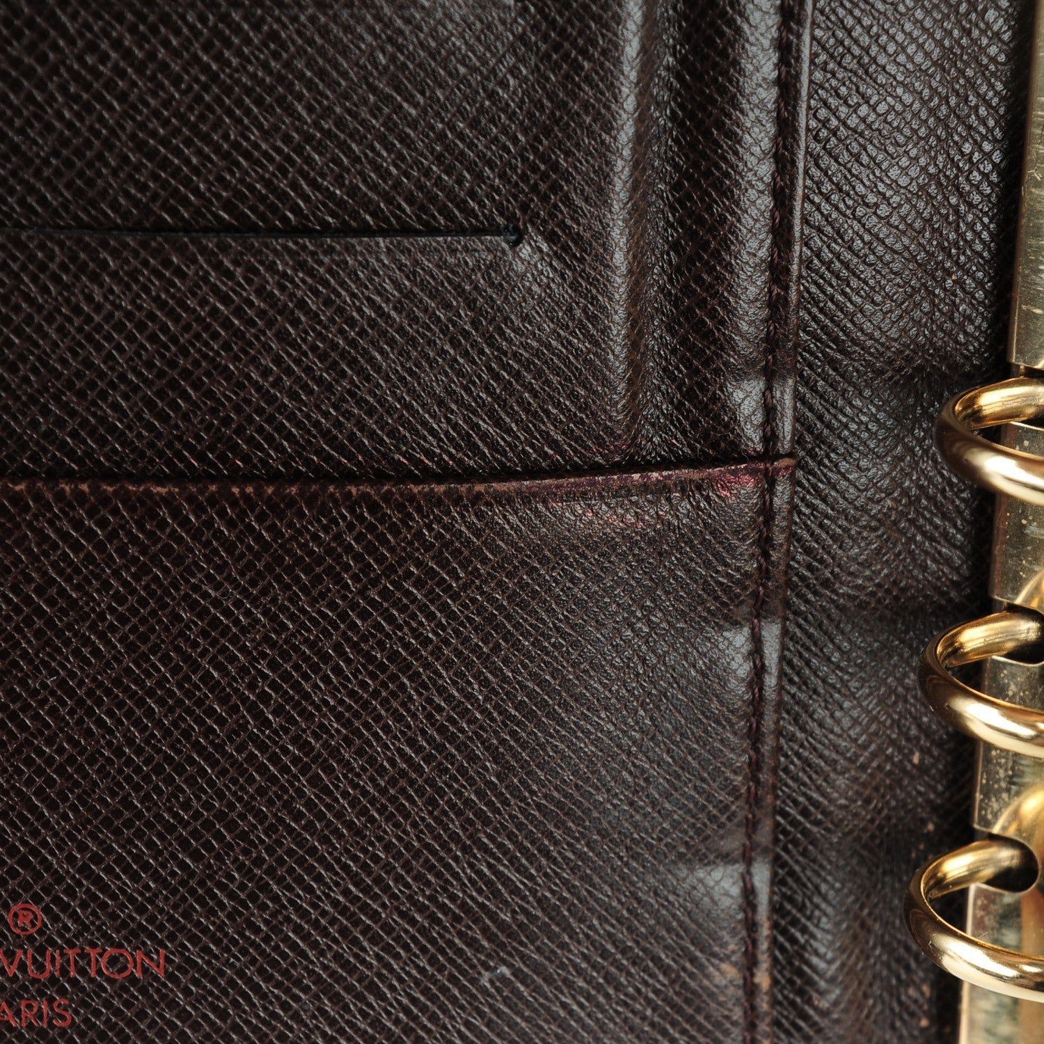 Louis Vuitton Damier Ebene Medium Ring Agenda Cover 10 of 12