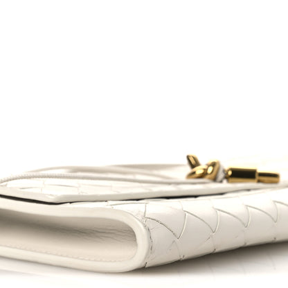 Bottega Veneta Nappa Intrecciato Long Andiamo Top Handle Clutch Sea Salt 9 of 11