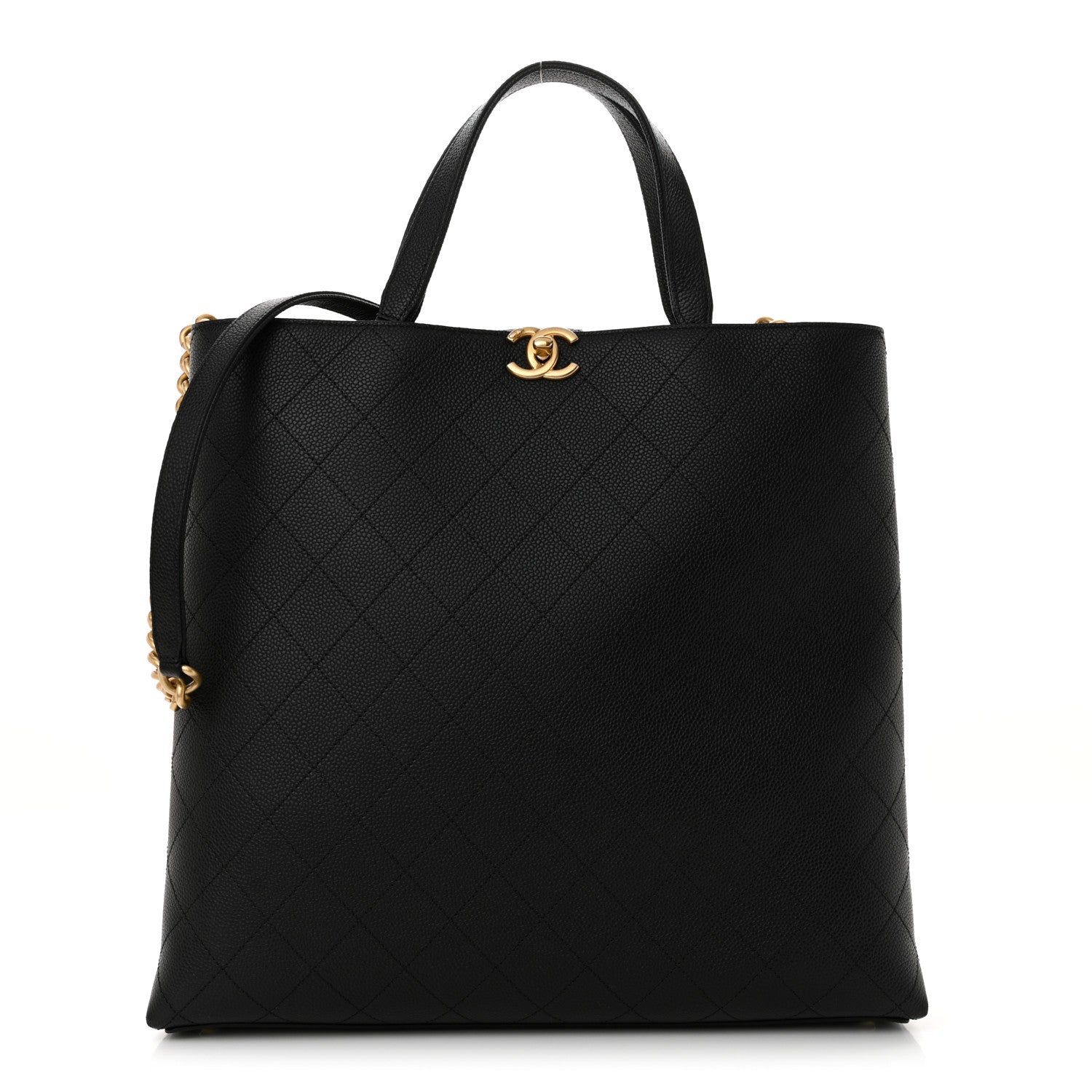 Chanel Caviar Stitched Large Shopping Tote Bag Black 1 of 11