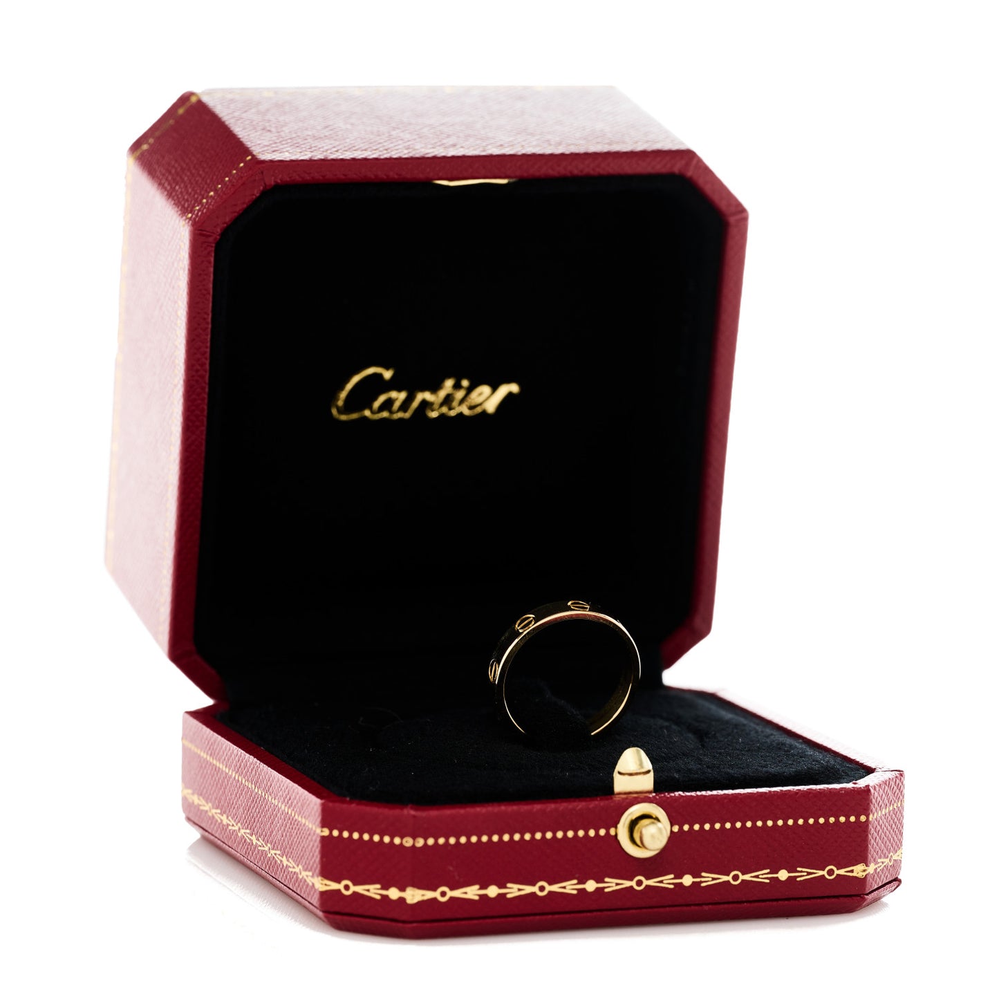 18K Yellow Gold 3.5mm LOVE Wedding Band Ring 52 6