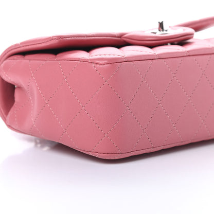 Chanel Lambskin Quilted Mini Rectangular Flap Pink 9 of 10