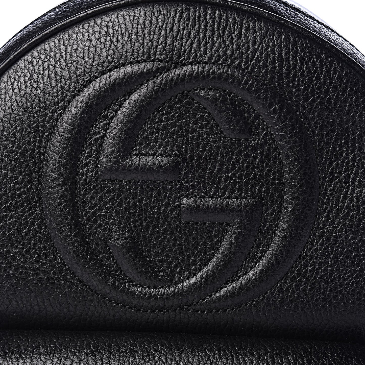 Pebbled Calfskin Soho Chain Backpack Black
