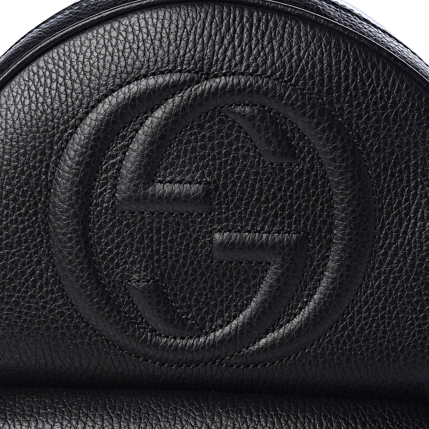 Gucci Pebbled Calfskin Soho Chain Backpack Black 8 of 10