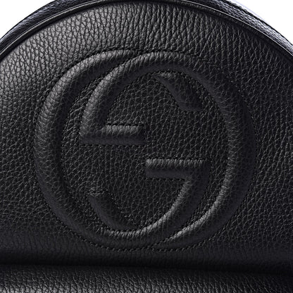 Gucci Pebbled Calfskin Soho Chain Backpack Black 8 of 10