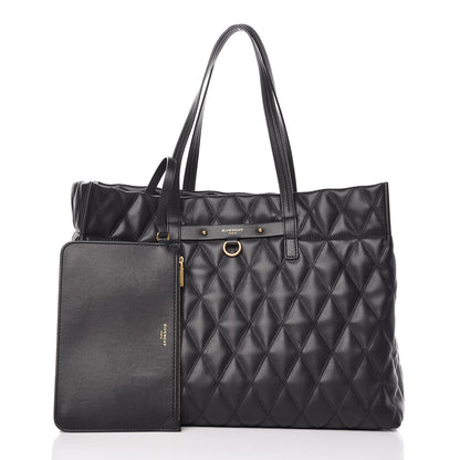 Givenchy Rubber Effect Canvas Quilted Duo Shopper Tote Black 3 of 11