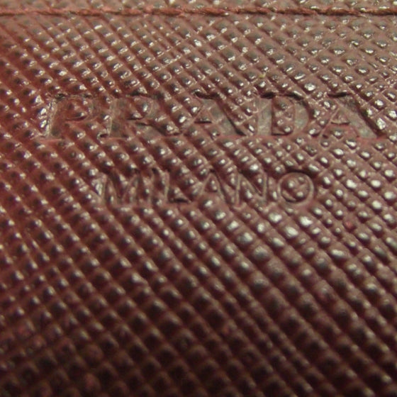 Tessuto Saffiano Compact Wallet Rosso