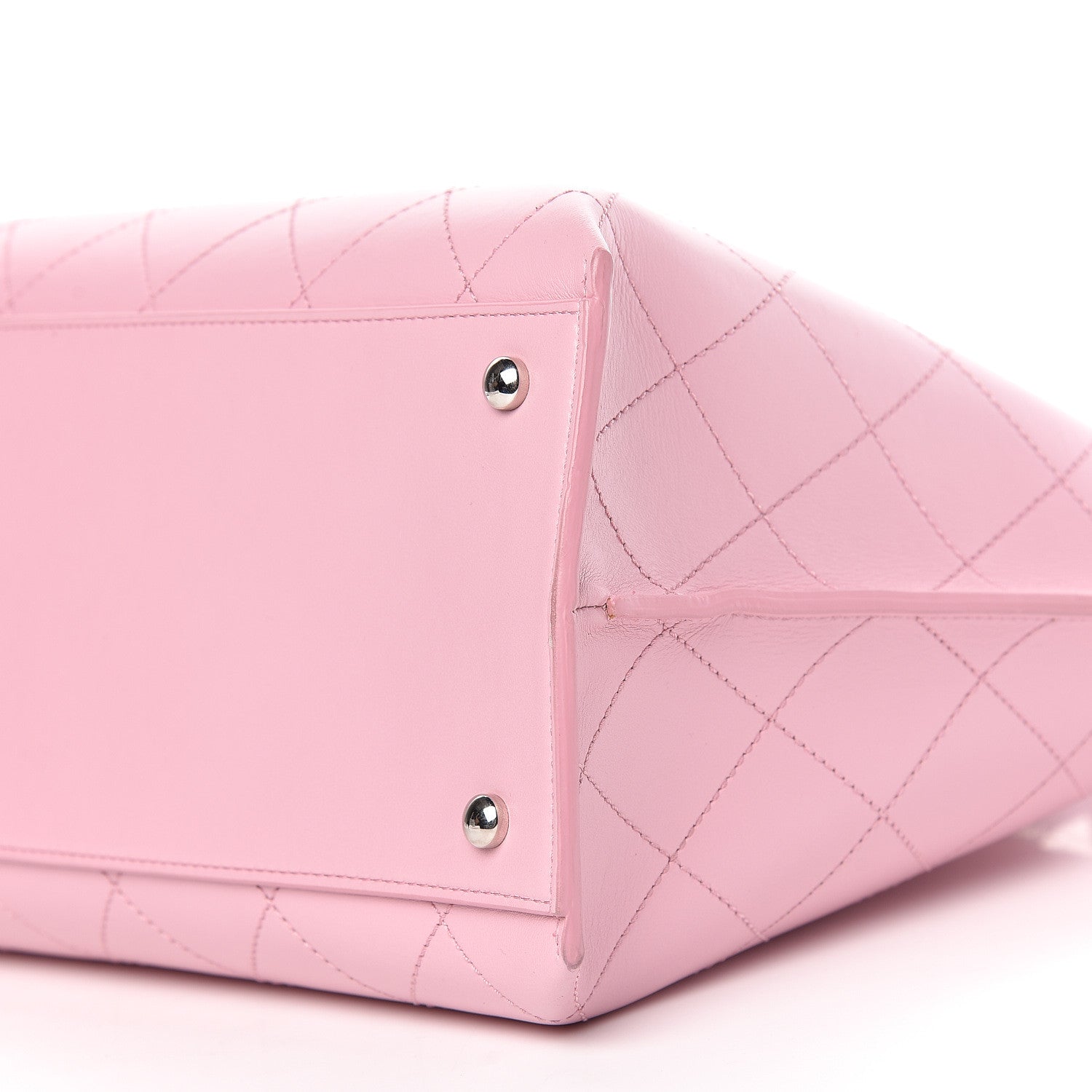 Chanel Calfskin Stitch Medium Ring My Bag Shopping Tote Pink 10 of 11
