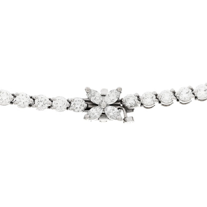 Tiffany Platinum Diamond Victoria Graduated Line Necklace 4 of 6